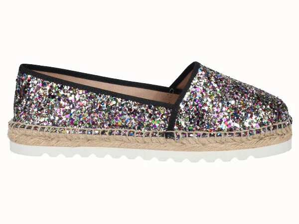 Alpargata Plana con Eva Glitter Multi