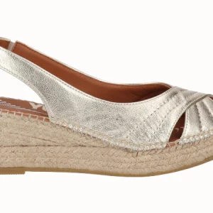 Alpargata Peep Toes Cuña YuteFlex Oro