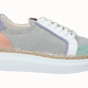 Deportivo Rejilla Blanca combinada con piel