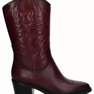 Bota Gaucha Cowboy Piel Burdeos