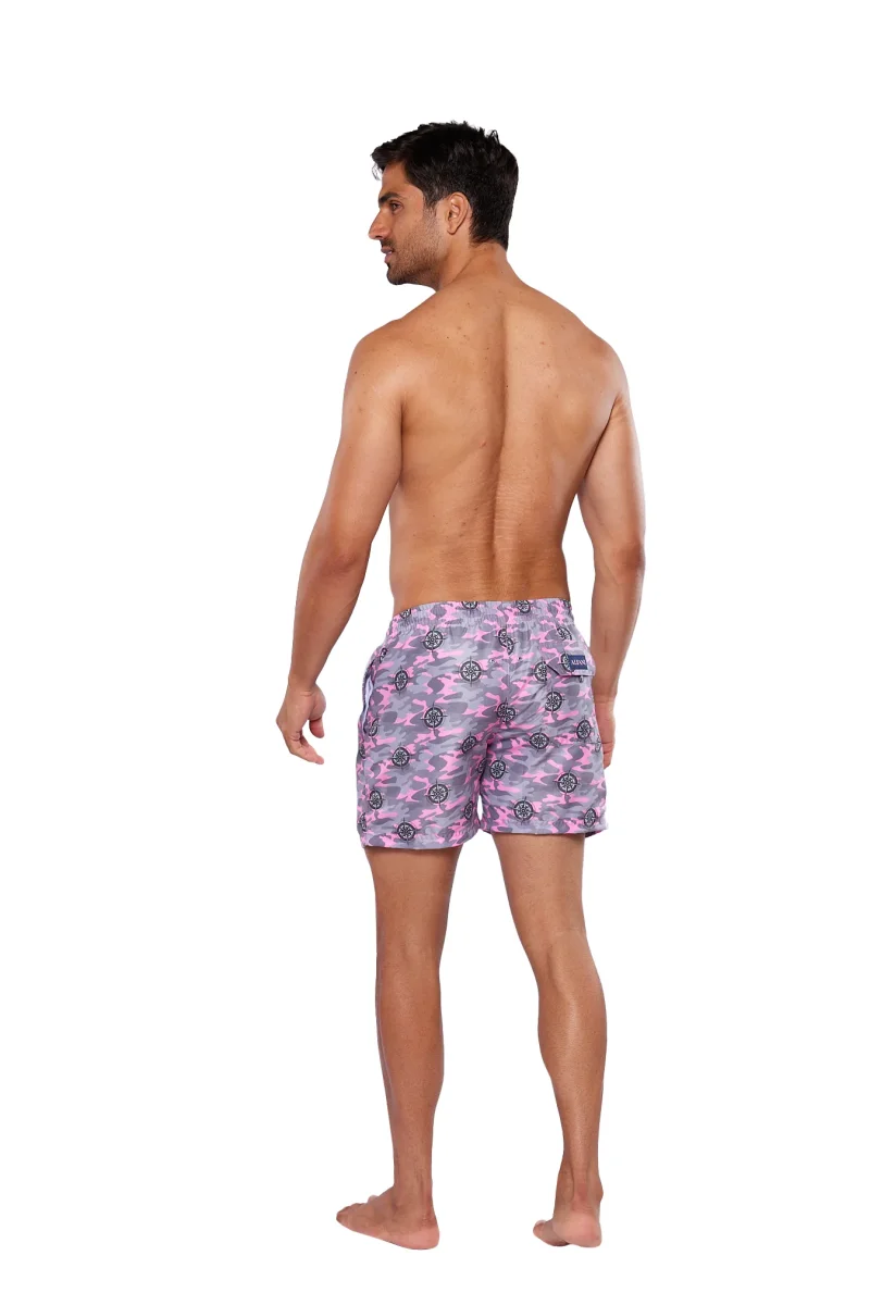 Traje De Baño Corto para Hombre Camuflaje Rosa - Imagen 6