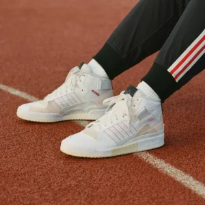 Adidas Forum Exhibit Mid White Beige Red