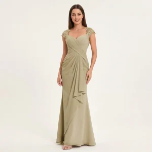 Vestido Maxi Chifón Plisado