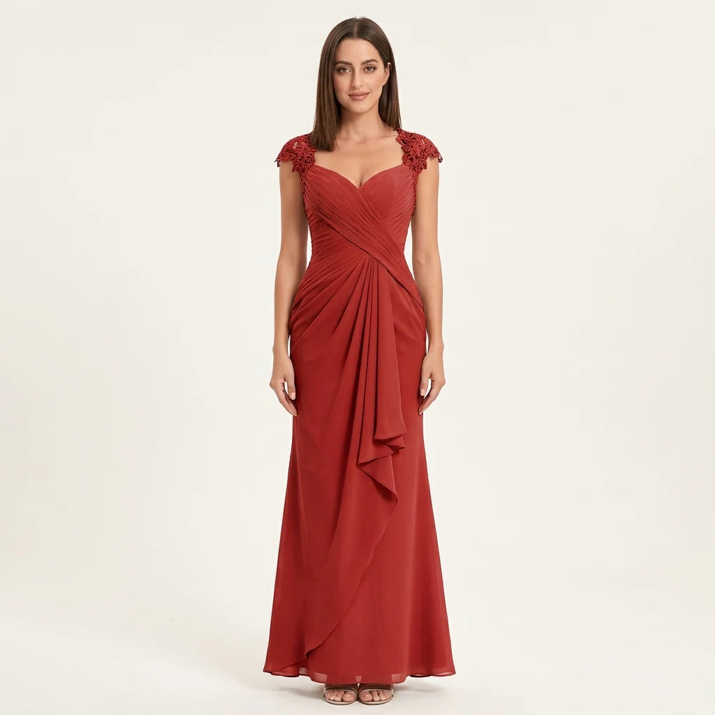Vestido Maxi Chifón Plisado - Imagen 5