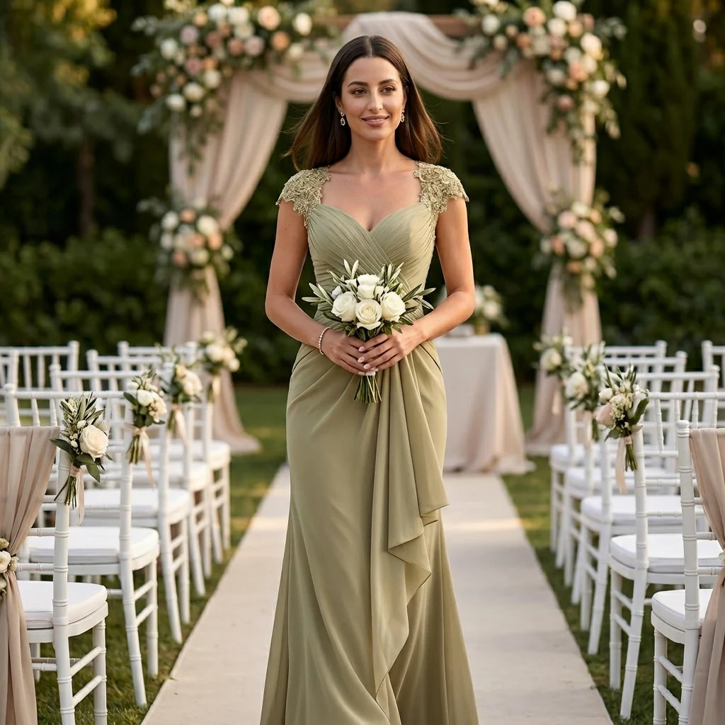 Vestido Maxi Chifón Plisado - Imagen 8
