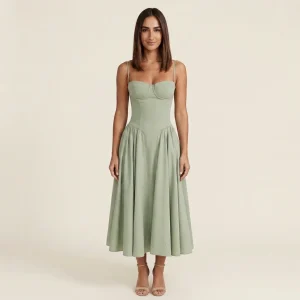 Vestido Corsé Midi Elegante