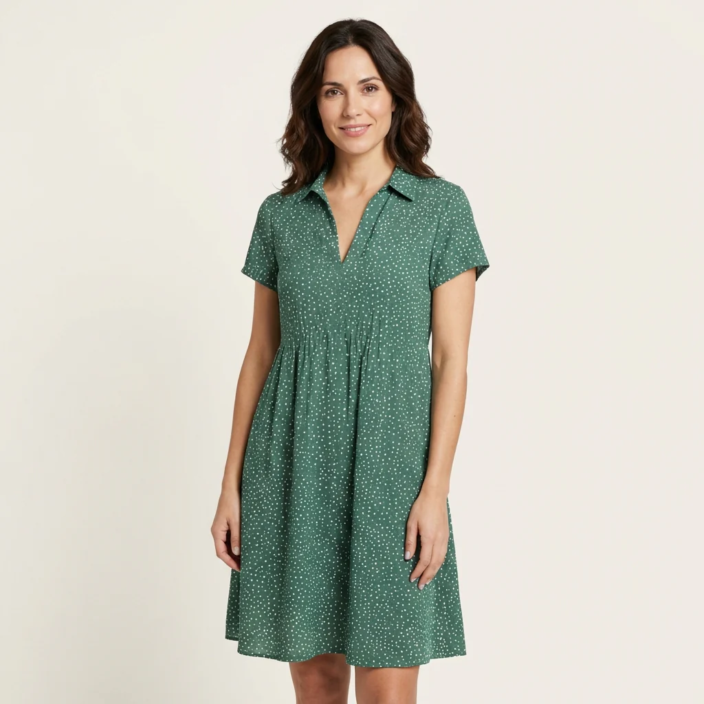 Vestido Camisa Manga Corta - Imagen 6