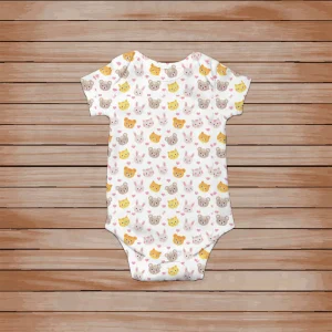 Body para bebe (mameluco) estampado con Osito Gato