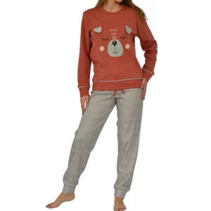 Pijama juvenil de invierno – naranja Osito