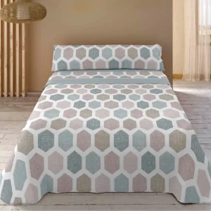 Sábanas De Coralina – azul y beige