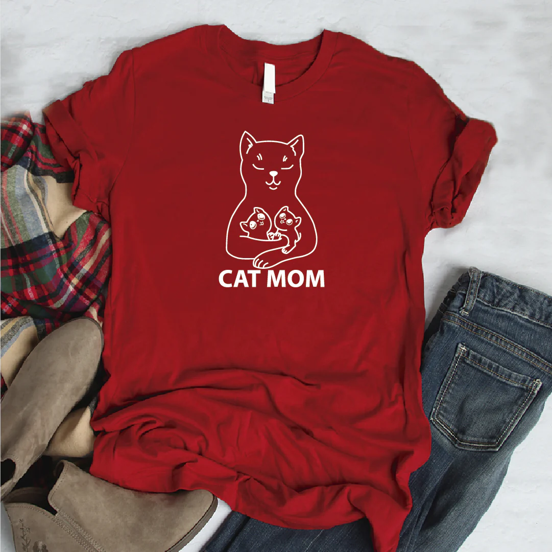 Camisa estampada tipo T-shirt Cat mom 3 - Imagen 7