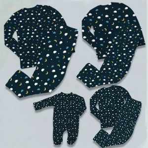 Pijama Familiar Full print manga larga y pantalón con el diseño Oveja Luna nube