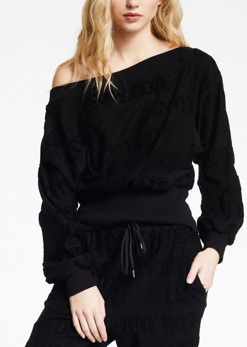 Jersey negro estampado contraste - Imagen 2