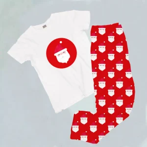 Pijama estampada de pantalón Largo Papá Noel Santa