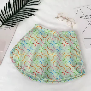 Short de Dama estampadas Bicicleta Cadena de colores